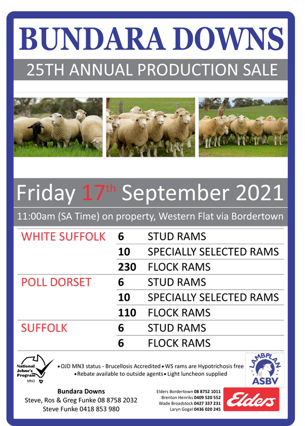 BUNDARA DOWNS 2021 Spring Sale BUNDARA DOWNS 2021 Spring Sale